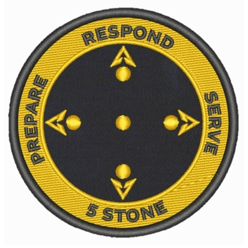 Black and Gold Round Diameter Badge