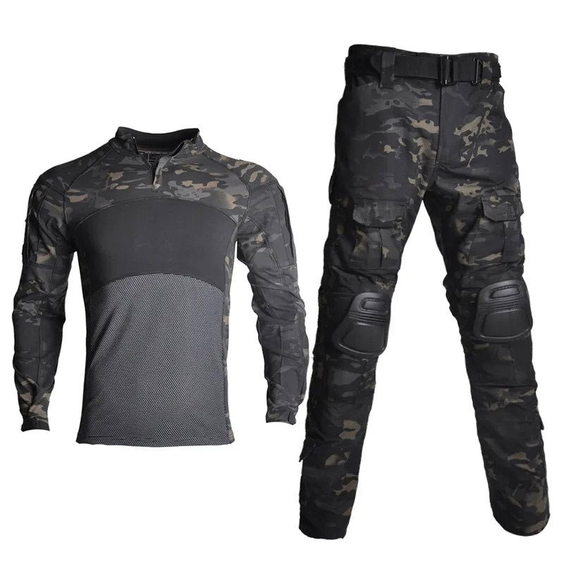 Black Camouflage Military Uniform