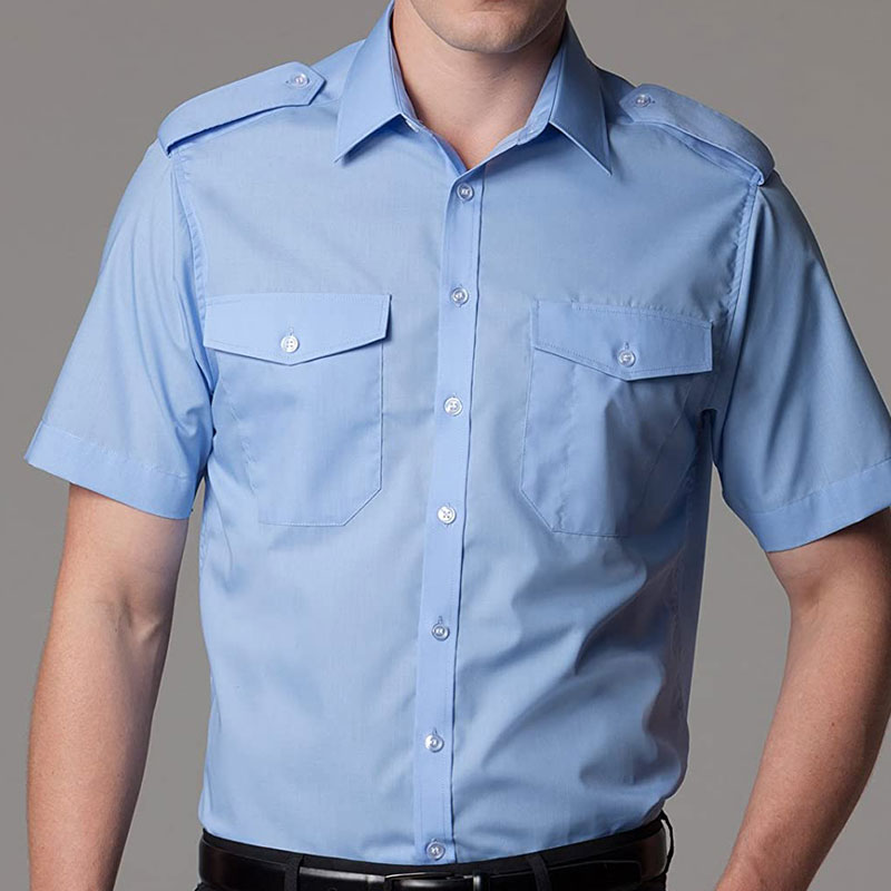 Blue Half Sleeve Pilot Shirt