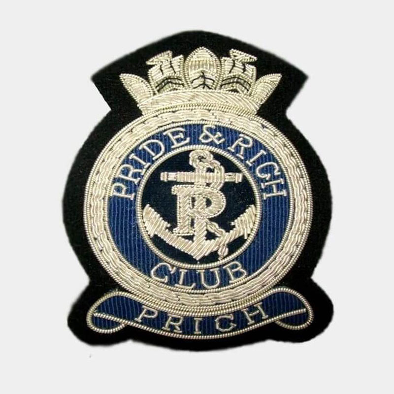 Pride and Rich Club Cap Bullion Wire Blazer Badge