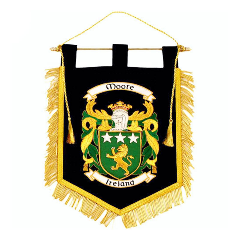 Embroidered Coat of Arms Bagpipe Banners
