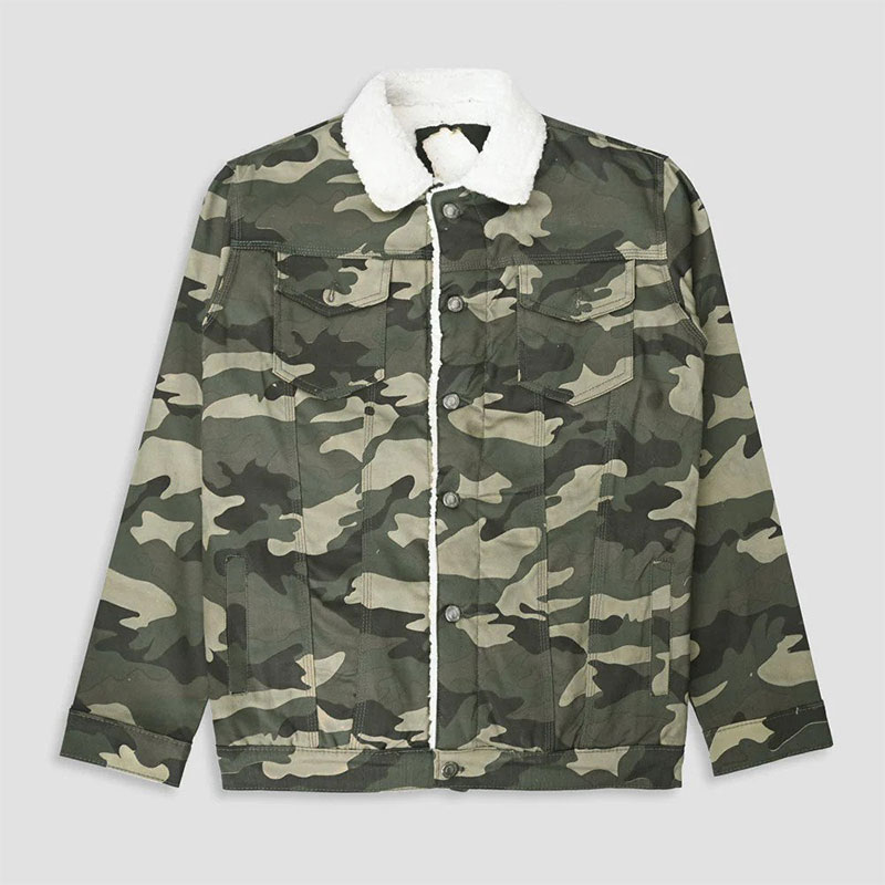 Green Camouflage Military Jacket