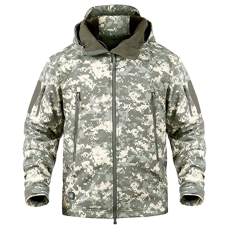 Light Green Dotted Camouflage Military  Jacket